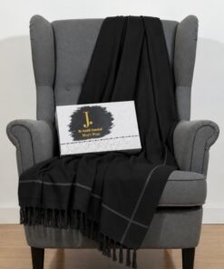 J. warm wool shawl featuring premium JDR box packing