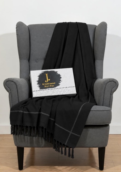J. warm wool shawl featuring premium JDR box packing