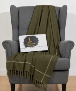 Men's traditional winter shawl with subtle border detailing