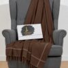 Sophisticated menswear winter shawl with intricate edges
