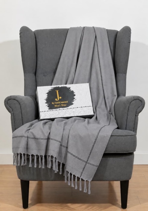 J. men's winter shawl perfectly matched with karandi suit