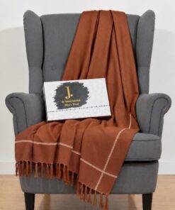J. winter fashion shawl styled with classic waistcoat