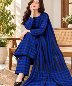 Mustard Floral Print Women Karandi Unstitched Suit for Winter in PakistanPurple Floral Print Women Dhanak 3 Piece Suit for Winter in Pakistan
