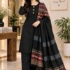 Purple Geometric Print Women Winter Fabric Winter Dress for Winter in Pakistan