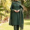 Blue Multani Style Women Linen Unstitched Suit for Winter in Pakistan
