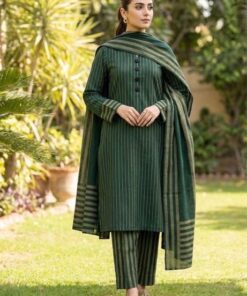 Blue Multani Style Women Linen Unstitched Suit for Winter in Pakistan