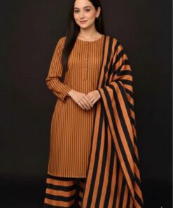 Purple Geometric Print Women Khaddar Unstitched Suit for Winter in Pakistan