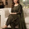 Mustard Multani Style Women Dhanak Kameez Shalwar Dupatta for Winter in Pakistan
