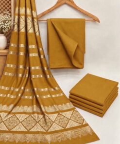 Peach Multani Style Women Winter Fabric Winter Dress for Winter in Pakistan