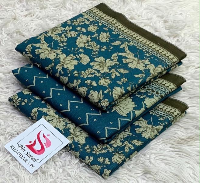 Authentic Pattern Bin Saeed Khaddar Suit at Jalwa Store